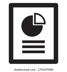 report card icon design black