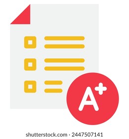 Report Card Icon Illustration, for web, app, infographic, etc