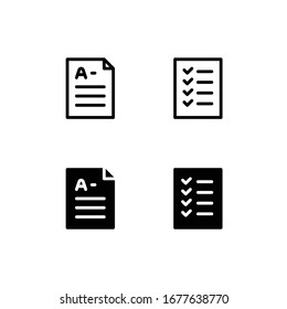 Report Card Icon Logo Vector Symbol