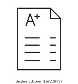 Report card icon Outline vector line symbol