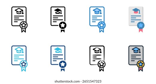 Report Card icon set multiple style collection 
