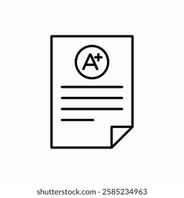 Report card icon. simple vector icon