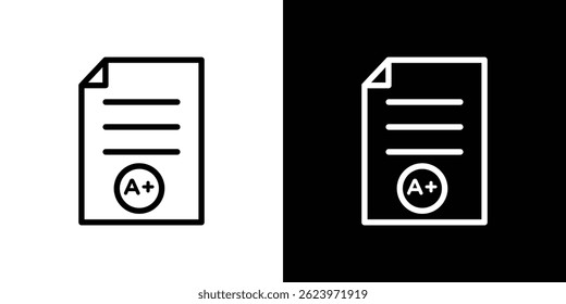 Report card icon vector, illustration logo template in trendy style
