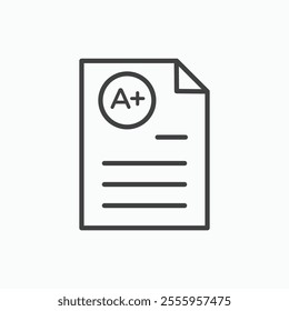 Report card isolated icon. vector illustration.