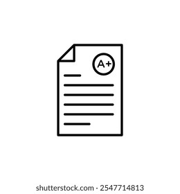 Report card thin line vector icon