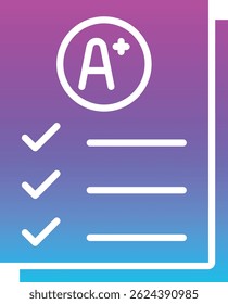 Report Card vector icon. Can be used for printing, mobile and web applications.