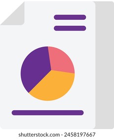 Report Chart Graph Icon Vector Flat Illustration