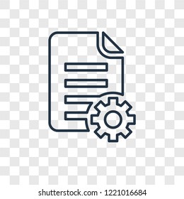 Report concept vector linear icon isolated on transparent background, Report concept transparency concept in outline style