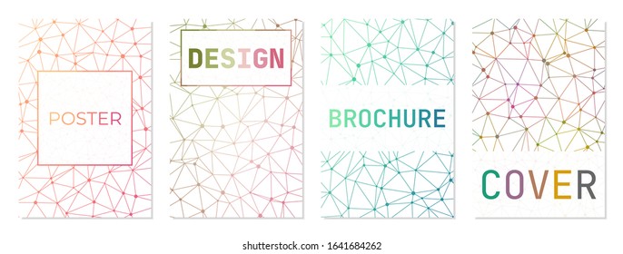 Report cover design. Can be used as cover, banner, flyer, poster, business card, brochure. Amazing geometric background collection. Awesome vector illustration.