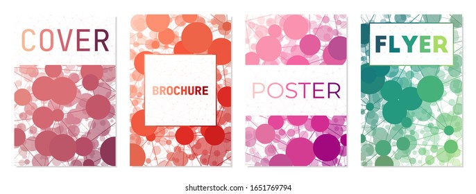 Report cover design. Can be used as cover, banner, flyer, poster, business card, brochure. Authentic geometric background collection. Stylish vector illustration.