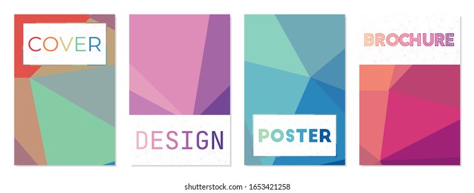 Report cover design. Can be used as cover, banner, flyer, poster, business card, brochure. Charming geometric background collection. Creative vector illustration.