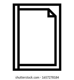 El Informe Cubre El Símbolo Del Icono Del Documento De Office. Estilo de esquema