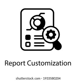 Report customization magnifier with business file 