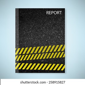 report danger arrows on asphalt texture. illustration vector