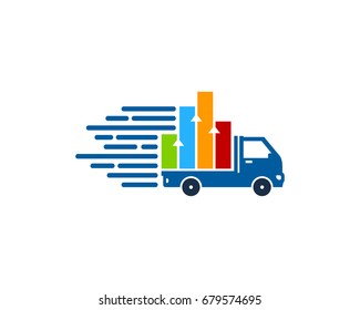 Report Delivery Icon Logo Design Element