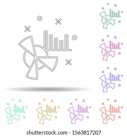 report in diagrams colored icon. Element of colored business chart icon for mobile concept and web apps. Colored report in diagrams icon can be used for web and mobile on white background