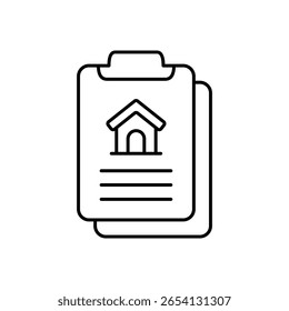 Ícone de Linha de Dados de Análise de Documento de Relatório