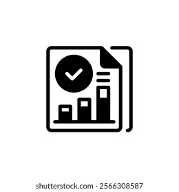 Report Document Glyph Icon. linear style sign for mobile concept and web design. Outline vector icon.