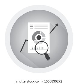 Report document illustration. survey symbol. Black and white icon