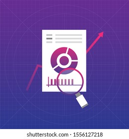 Report document illustration. survey symbol.