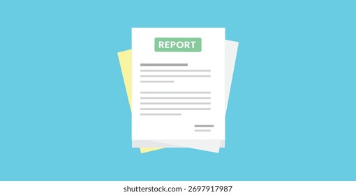 Relatório de design de ícone de vetor de papel de documento. Documentação logotipo ícone colorido vetor eps10.
