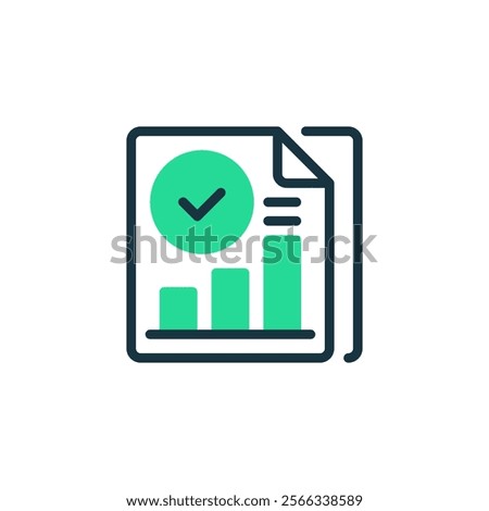 Report Document Two Tone Color Icon. linear style sign for mobile concept and web design. Outline vector icon.