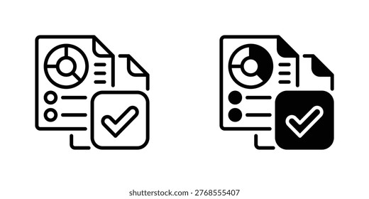 Report Document Vector Line Icon for Business and Finance