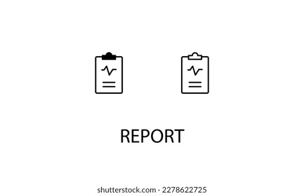 Report double icon design stock illustration
