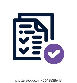 ícone duotônico do relatório. Ícone vetorial moderno e elegante para sites, aplicativos móveis, materiais de marketing e design corporativo. Totalmente dimensionável e pronto para uso.