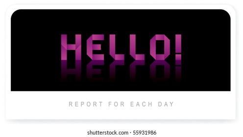Report for each day-Hello, vector