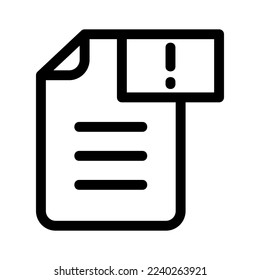 icono de error de informe o logotipo símbolo de signo aislado ilustración vectorial - iconos vectoriales de estilo negro de alta calidad
