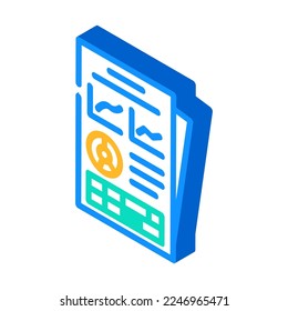 report esg isometric icon vector. report esg sign. isolated symbol illustration