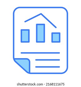 report file Finance Related Vector Line Icon. Editable Stroke Pixel Perfect.