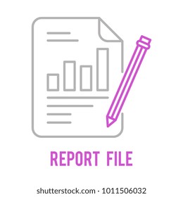 Report file outline icon