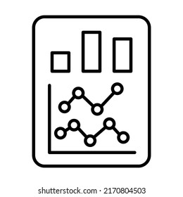 report Finance Related Vector Line Icon. Editable Stroke Pixel Perfect.