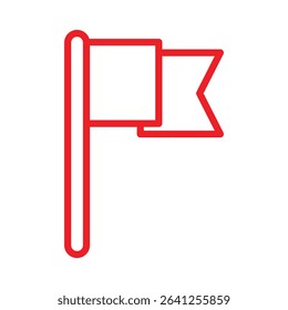 Report flag icon outline set sign