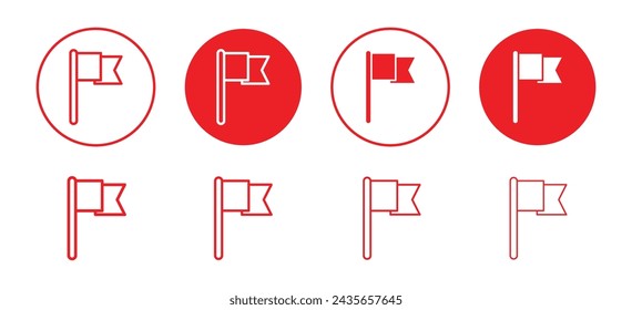 Report flag icon vector set collection for web