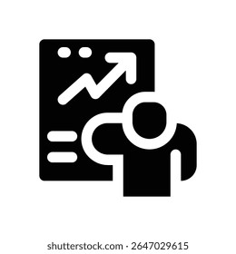 report glyph icon. Strong and solid vector icon for websites, mobile interfaces, presentations, and visual branding. High quality and easy to edit.