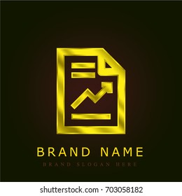 Report golden metallic logo
