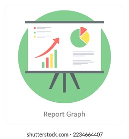 Report Graph and analysis icon concept