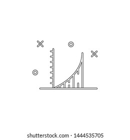 report growth chart icon. Element of business charts for mobile concept and web apps icon. Outline, thin line icon for website design and development, app development
