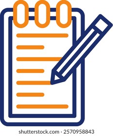 Report Icon color line Vector Illustration