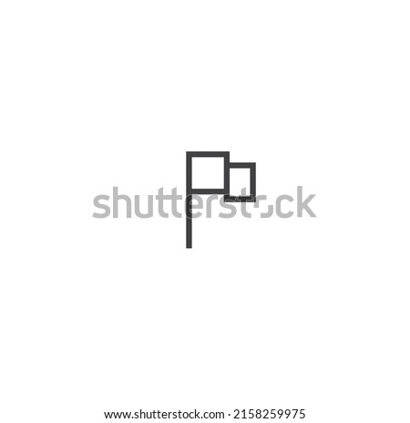 Report icon design. Flagging. Flagged content icon design. Vector illustration.