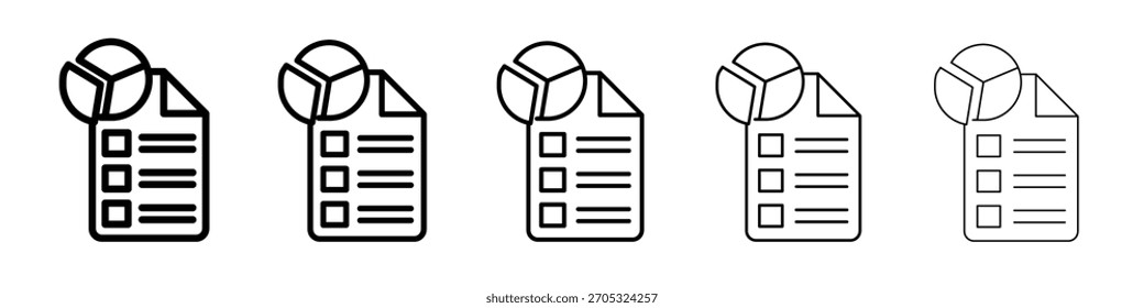 Design des Berichtssymbols, Logo, App, Benutzeroberfläche. Vektorgrafik, EPS