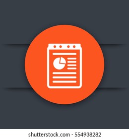 report icon, document symbol