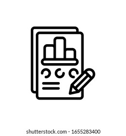  report icon, elements of SEO and Web icon set, premium line icon for web design and app development