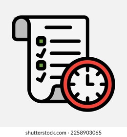 Berichtssymbol im vollen Zeilenstil, Verwendung für Website-Mobile-App-Präsentation