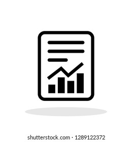 Report Text File Icon Document Chart Stock Vector (Royalty Free ...