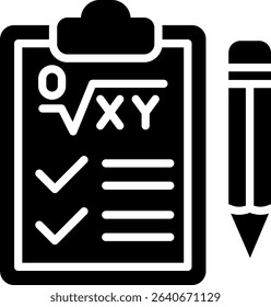 Report Icon Glyph Vector Illustration