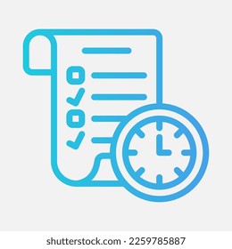 Report icon in gradient style, use for website mobile app presentation